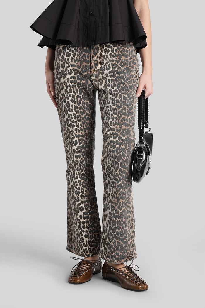 Jeans in Animalier cotton Abbigliamento