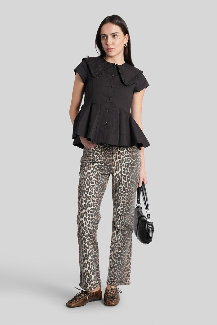 Jeans in Animalier cotton Abbigliamento