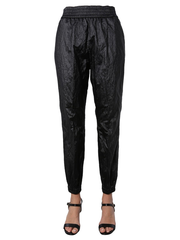 Jogging Pants Black Viscose Trousers