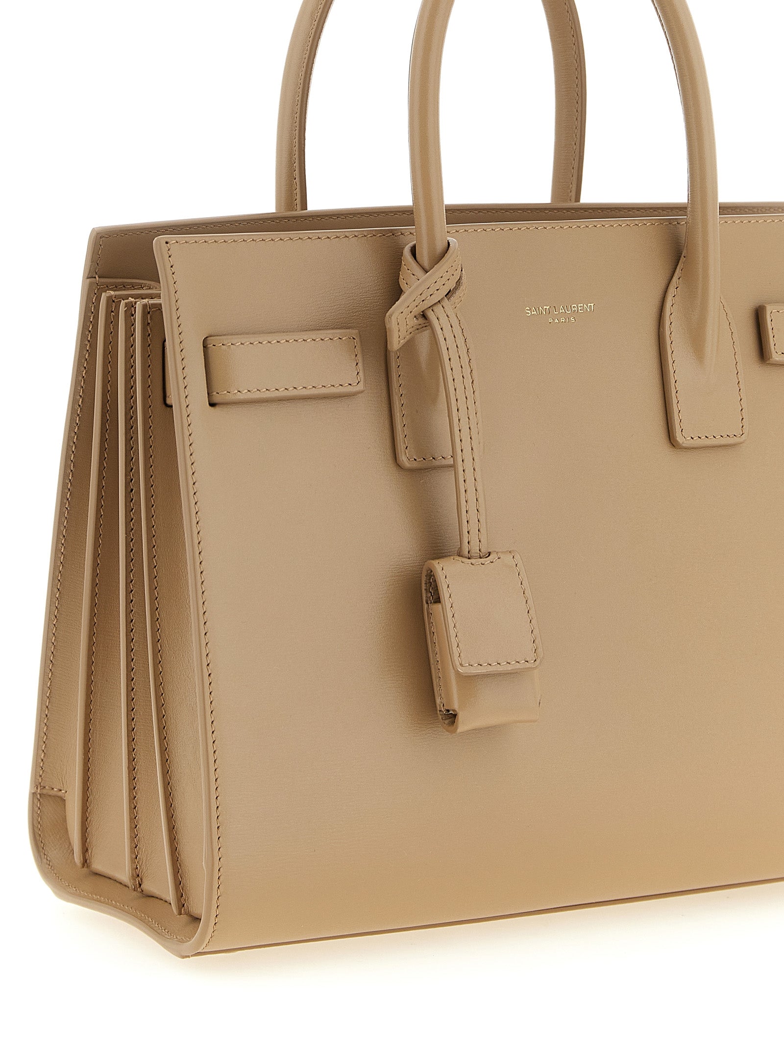 Sac De Jour baby handbag Beige Calfskin Leather (bos Taurus) Hand Bags