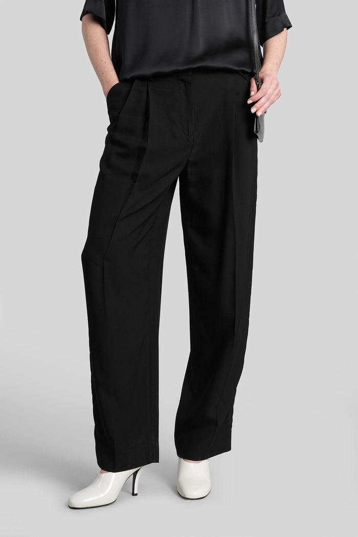 Pants in black viscose Abbigliamento