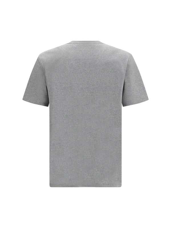 T-Shirt Embroidered Logo Heather Grey/heather Grey Cotton T-shirts