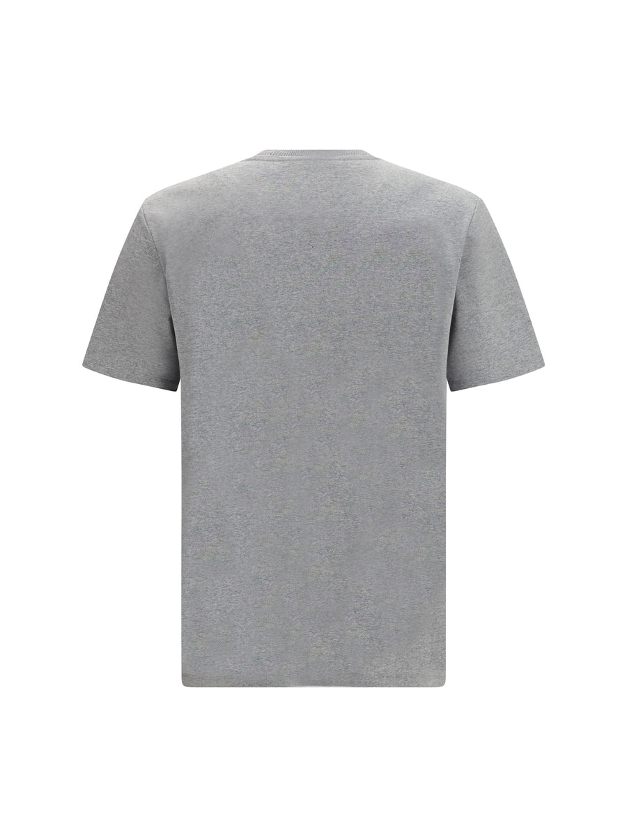 T-Shirt Embroidered Logo Heather Grey/heather Grey Cotton T-shirts