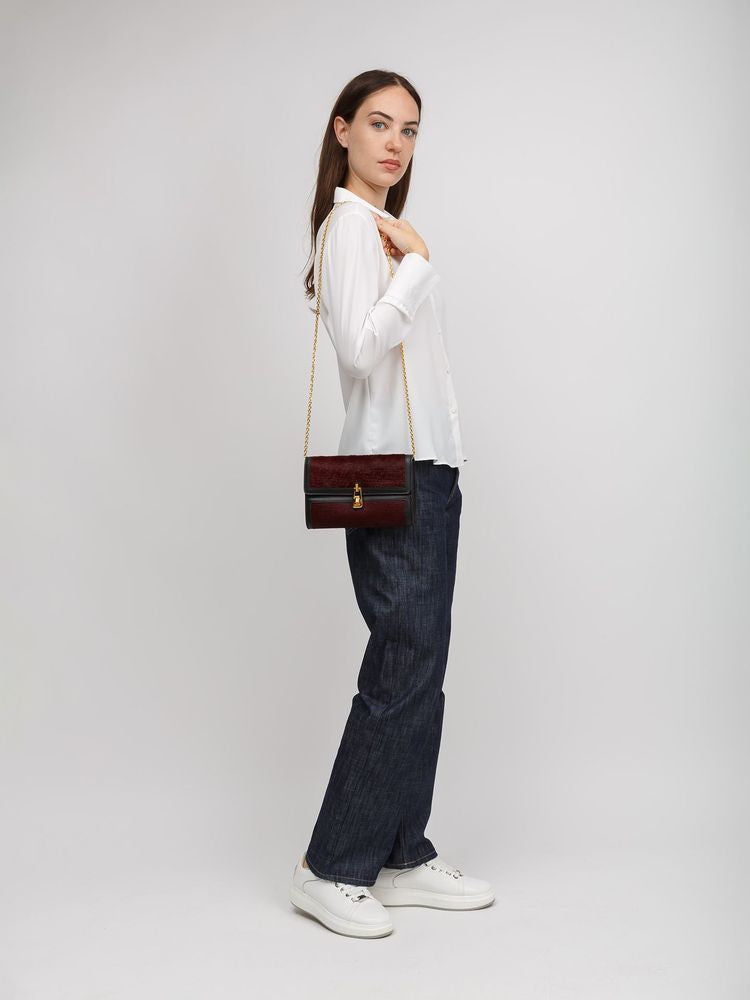 Coccinelle 80% Cowhide crossbody bag in brandy