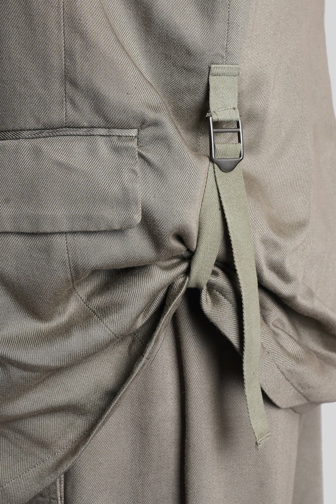 Casual jacket in green wool and polyester Abbigliamento