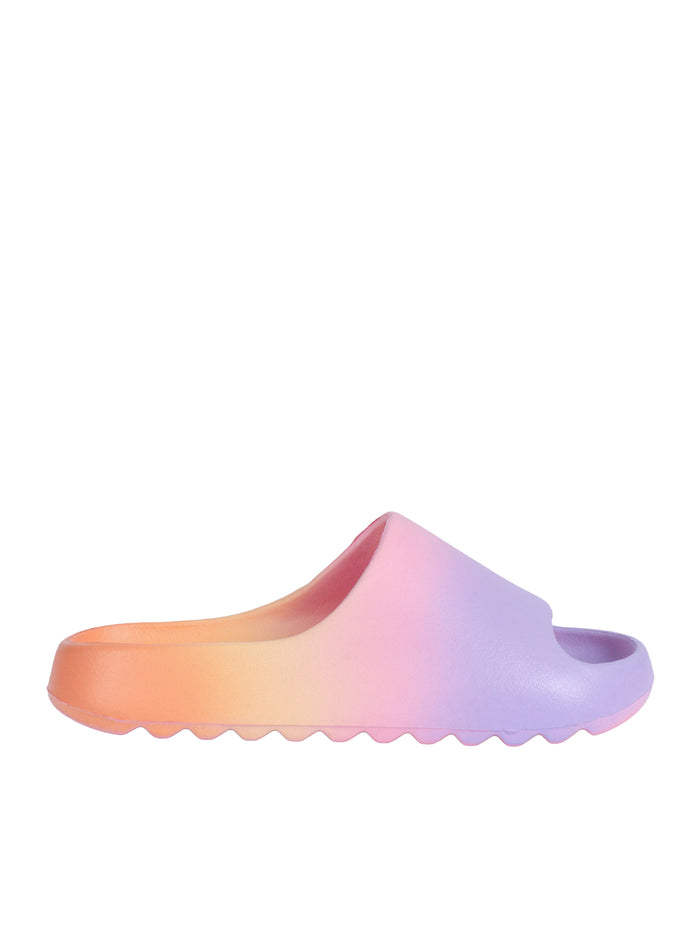Zion Slippers Purple Polyvinyl Chloride Ciabattina