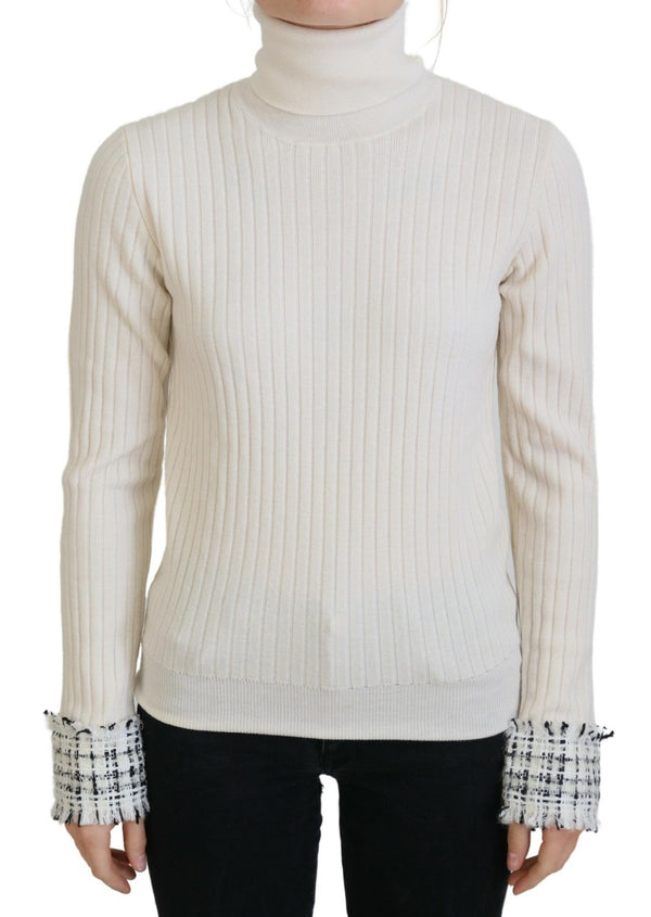 Dolce & Gabbana 76% Virgin Wool sweater in white