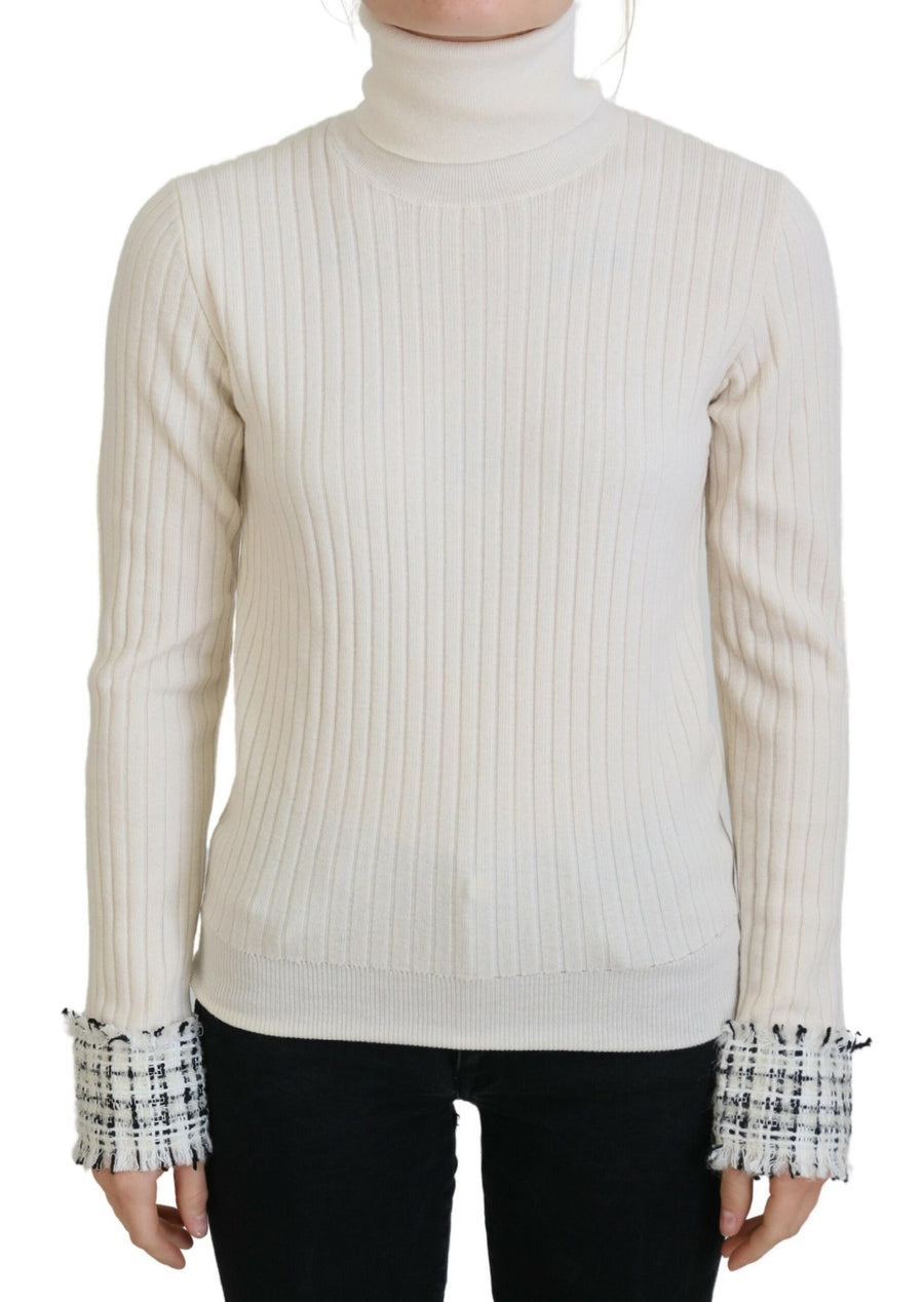 Dolce & Gabbana 76% Virgin Wool sweater in white