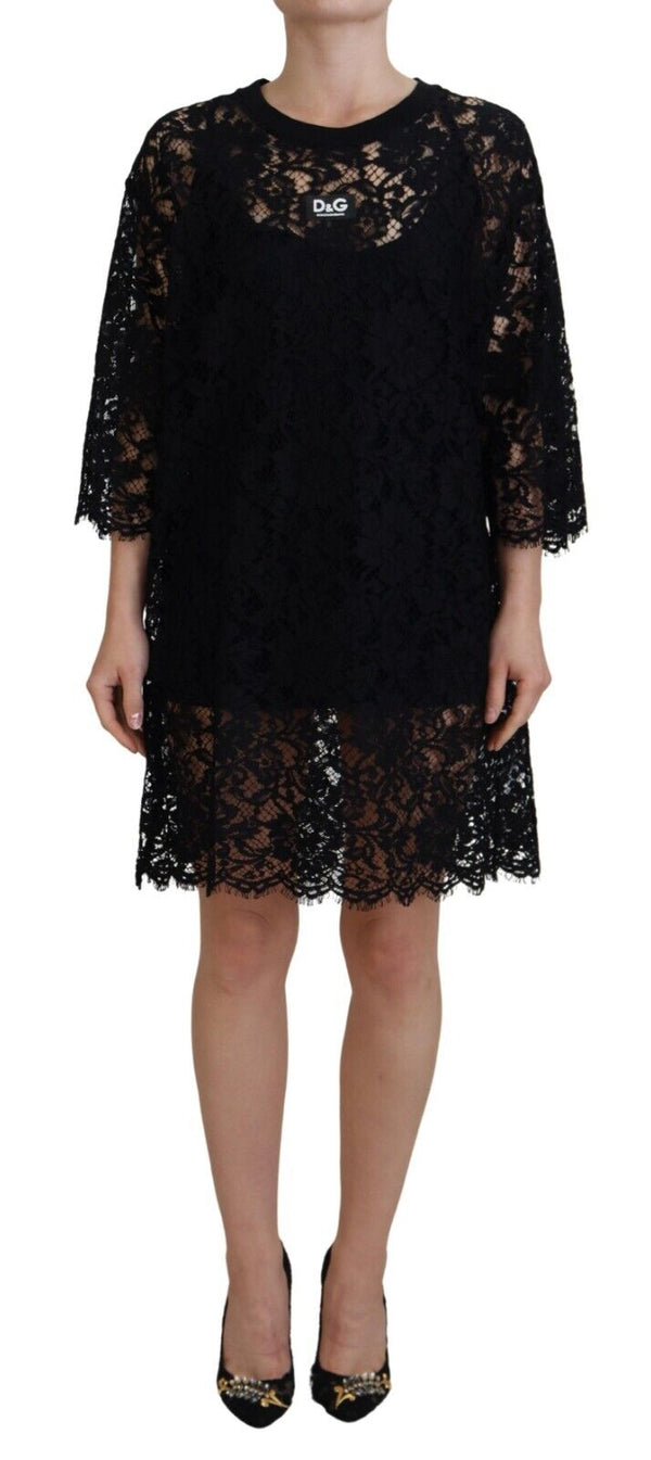 Dolce & Gabbana 52% Cotton dress in black