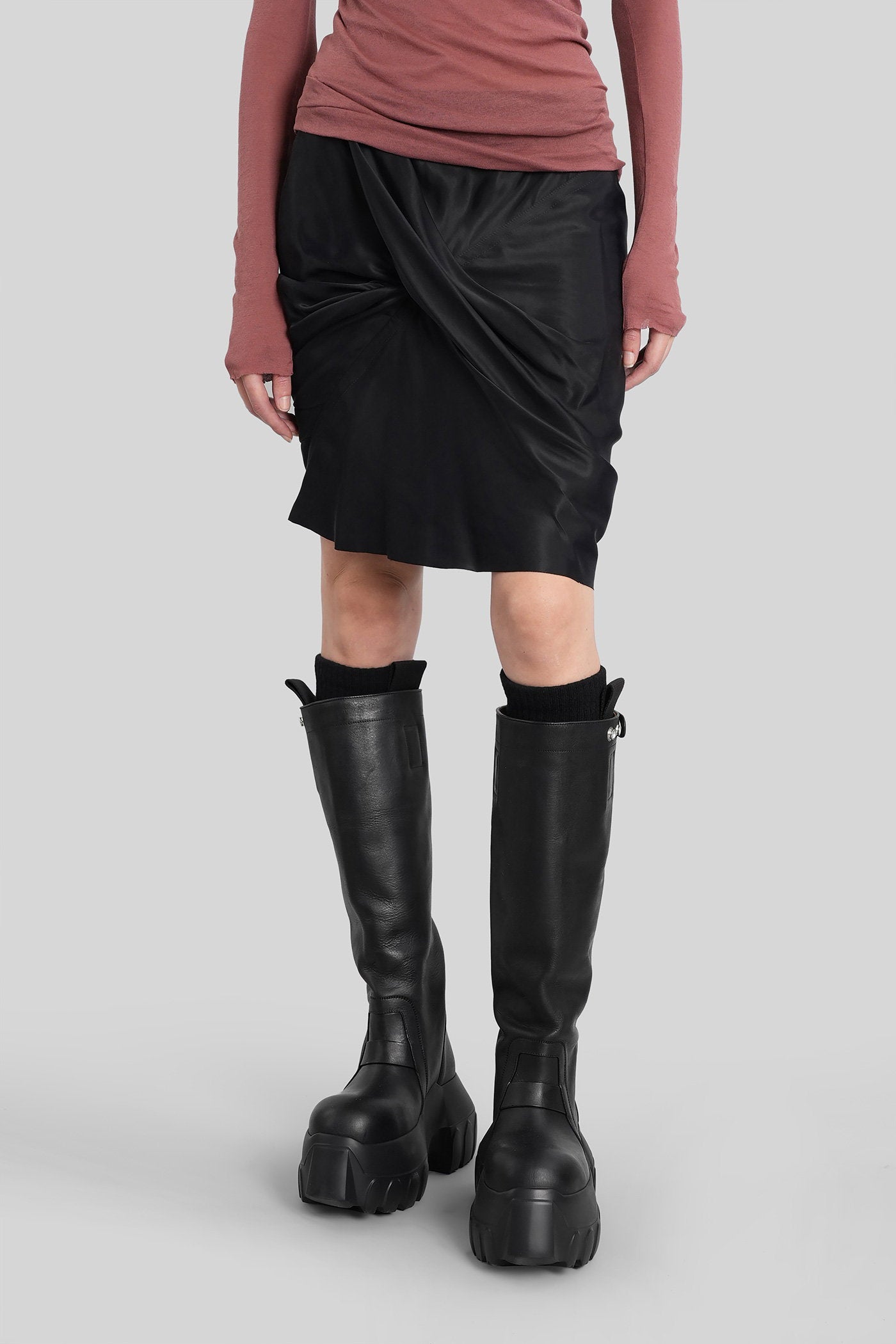 Seb mini Skirt in black polyamide polyester Abbigliamento