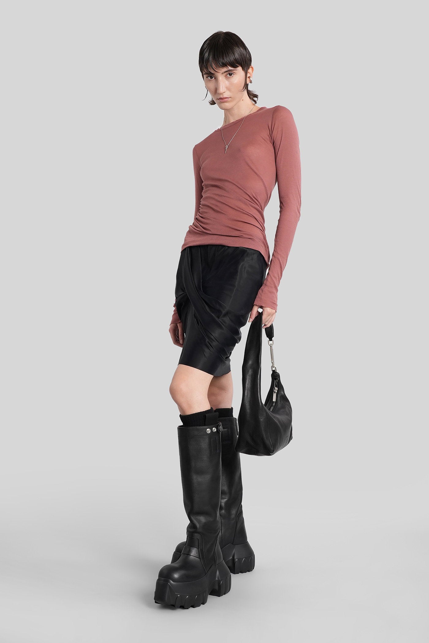 Seb mini Skirt in black polyamide polyester Abbigliamento