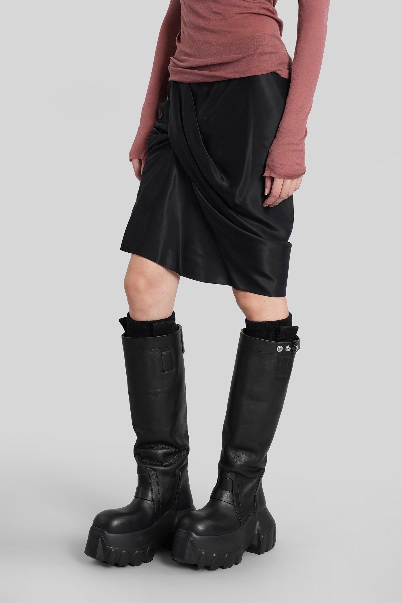 Seb mini Skirt in black polyamide polyester Abbigliamento