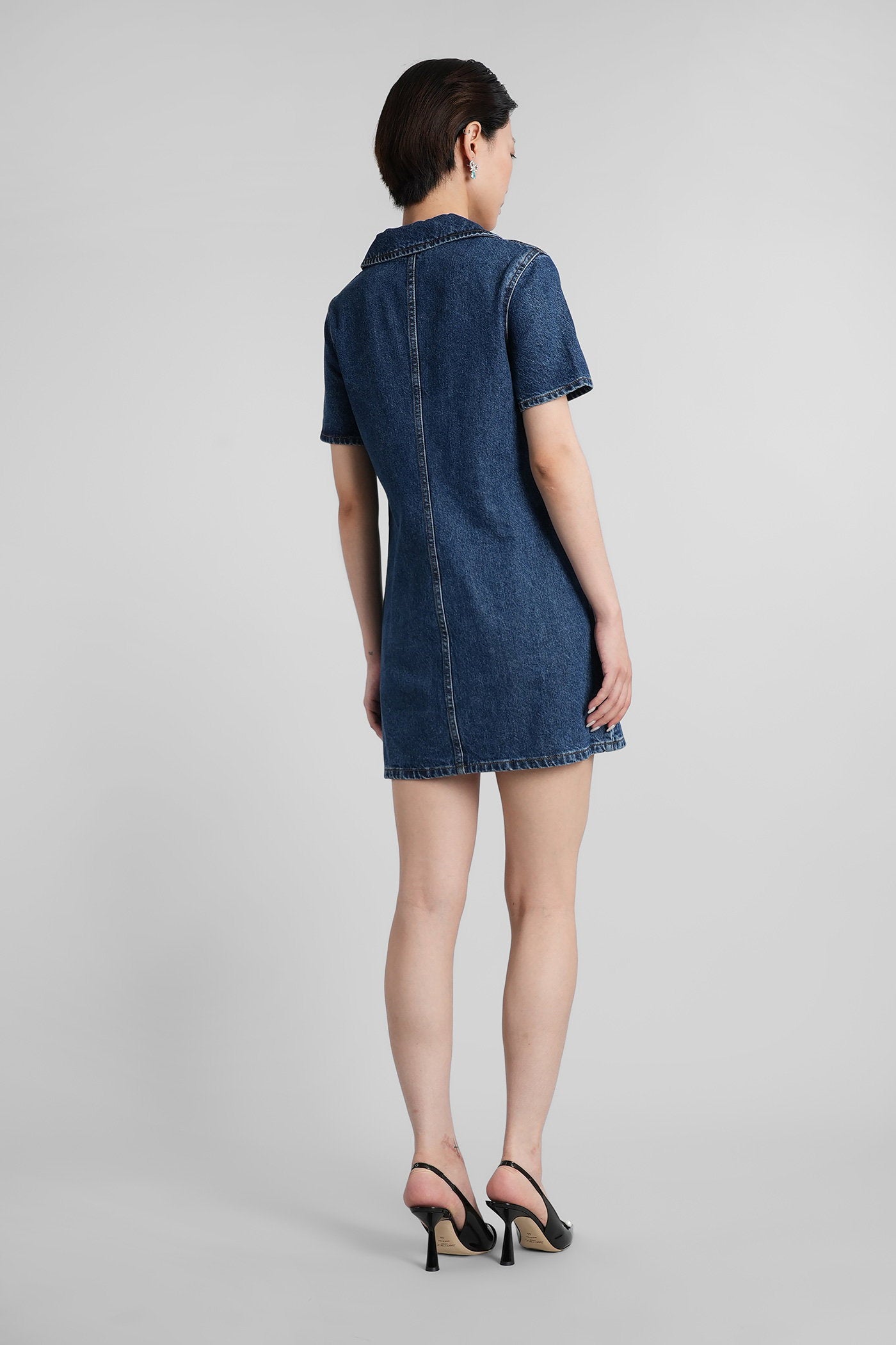 Mini dress in blue cotton Abbigliamento