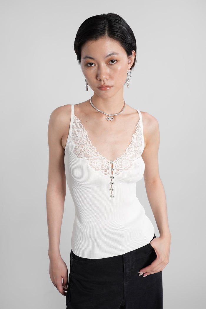 Topwear in white viscose Abbigliamento