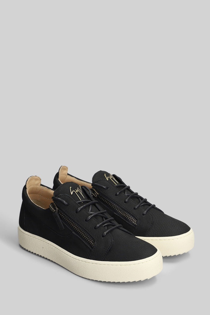 Frankie Sneakers in black leather Scarpe