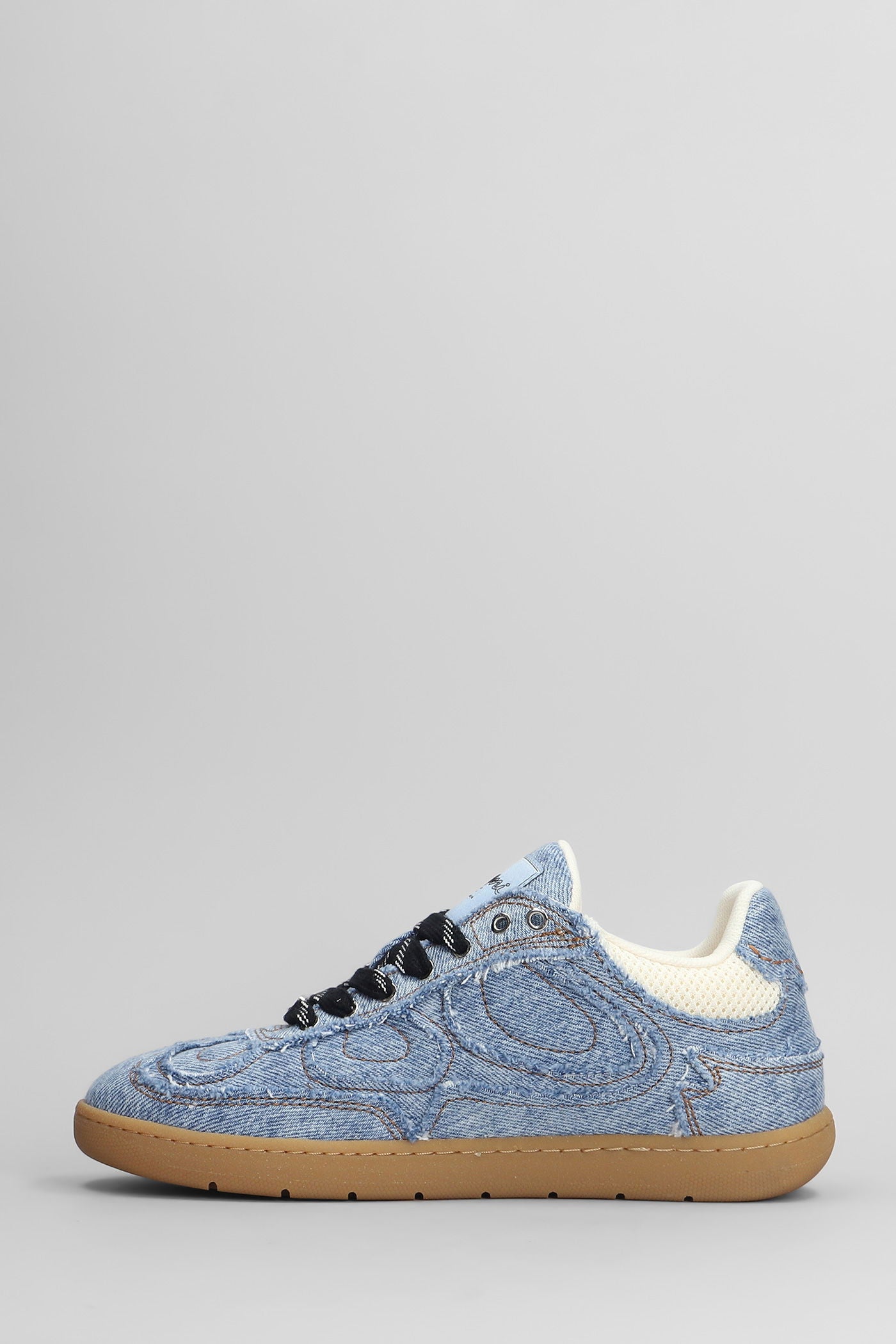 08 denim raw edge Sneakers in blue cotton Scarpe