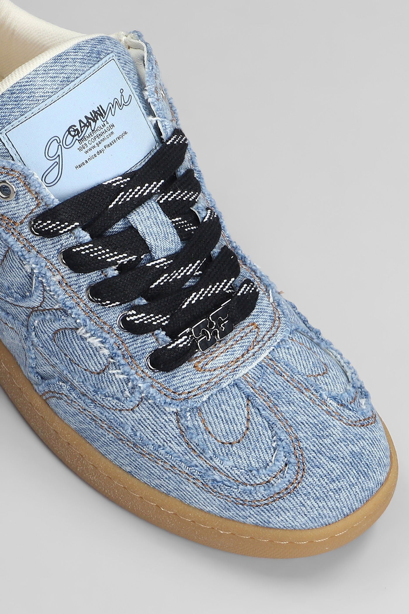 08 denim raw edge Sneakers in blue cotton Scarpe