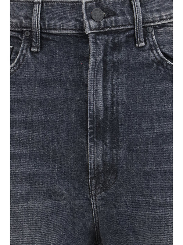 Jeans Half Pipe Frayed Flood Cuff Red Cotton