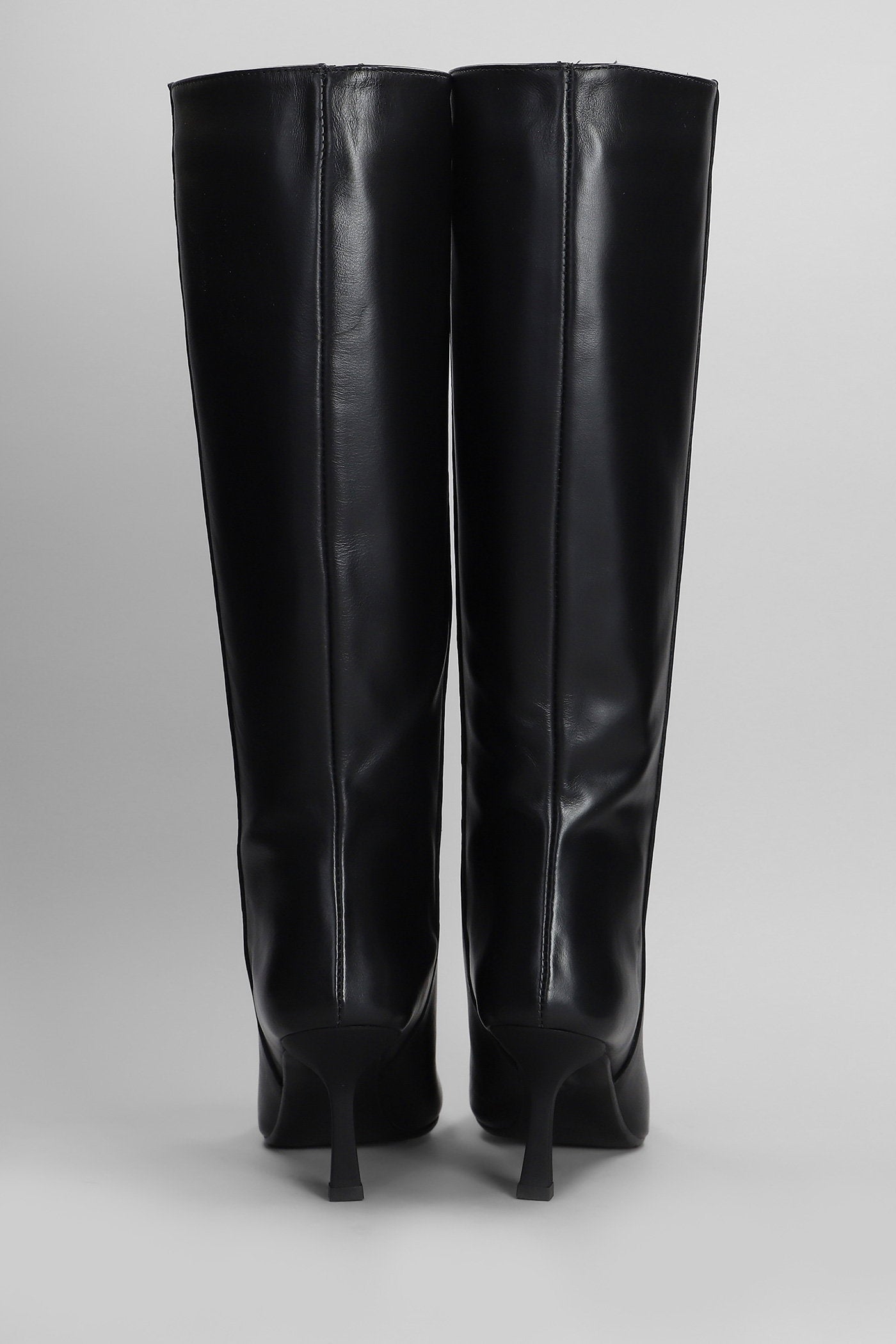 Gilda High Heels Boots Black Leather Scarpe
