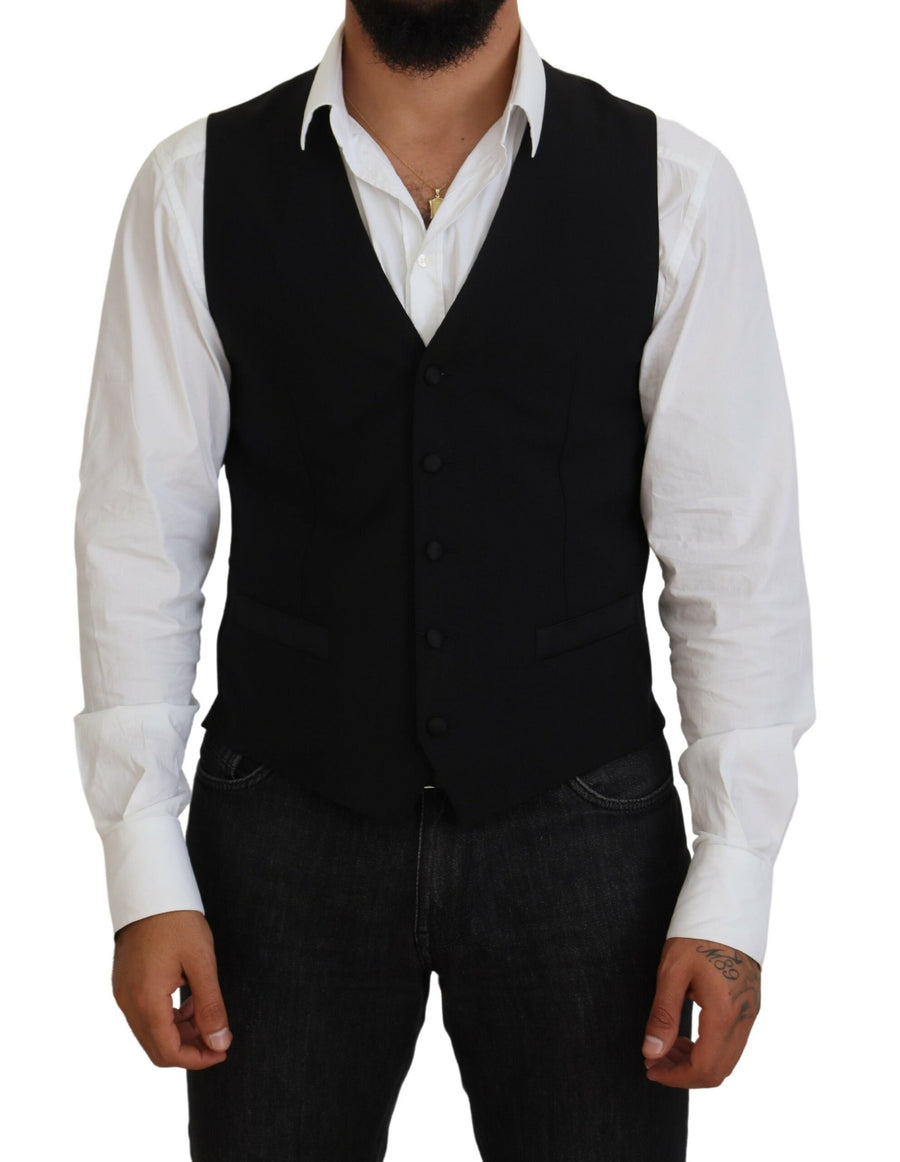 Dolce & Gabbana 100% Virgin Wool vest in black