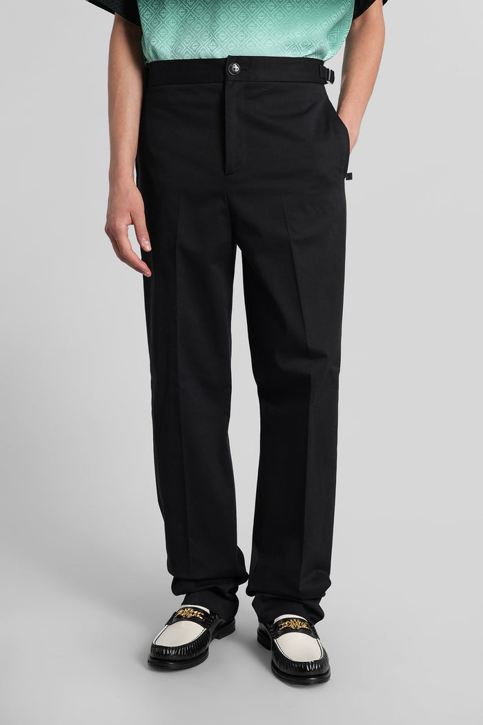 Pants Black Cotton Abbigliamento