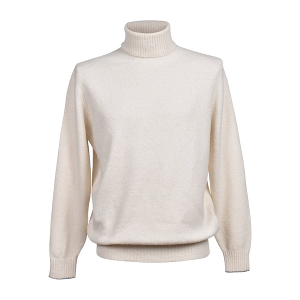 Brunello Cucinelli Mens Off White Wool Sweater