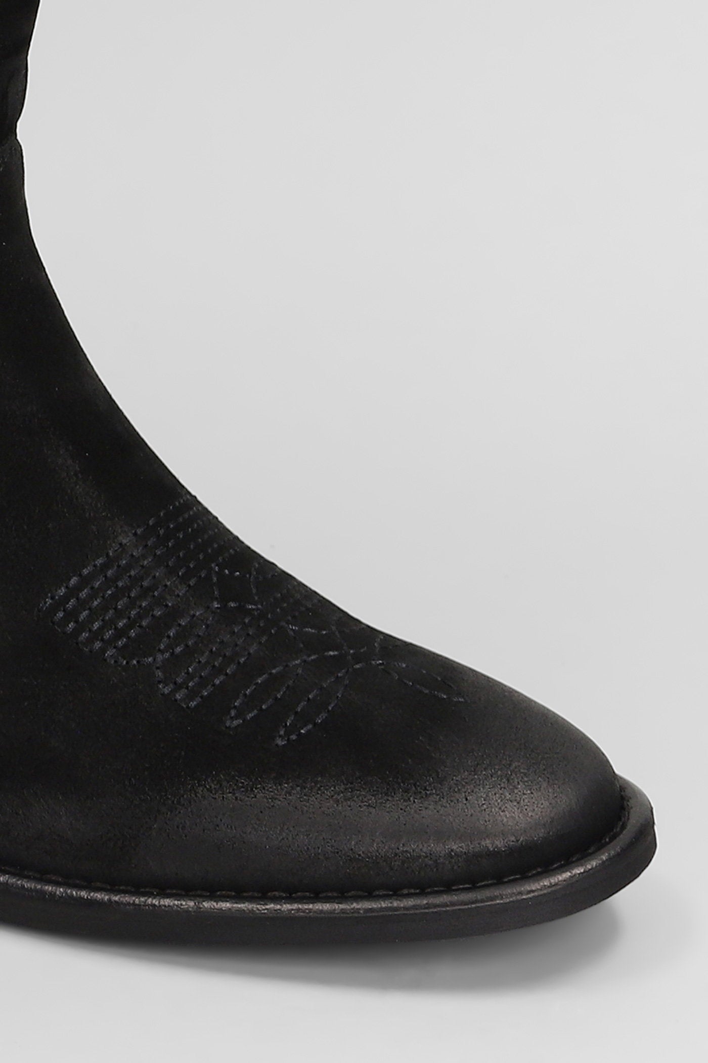 Guatemala Texan Boots In Black Suede Scarpe