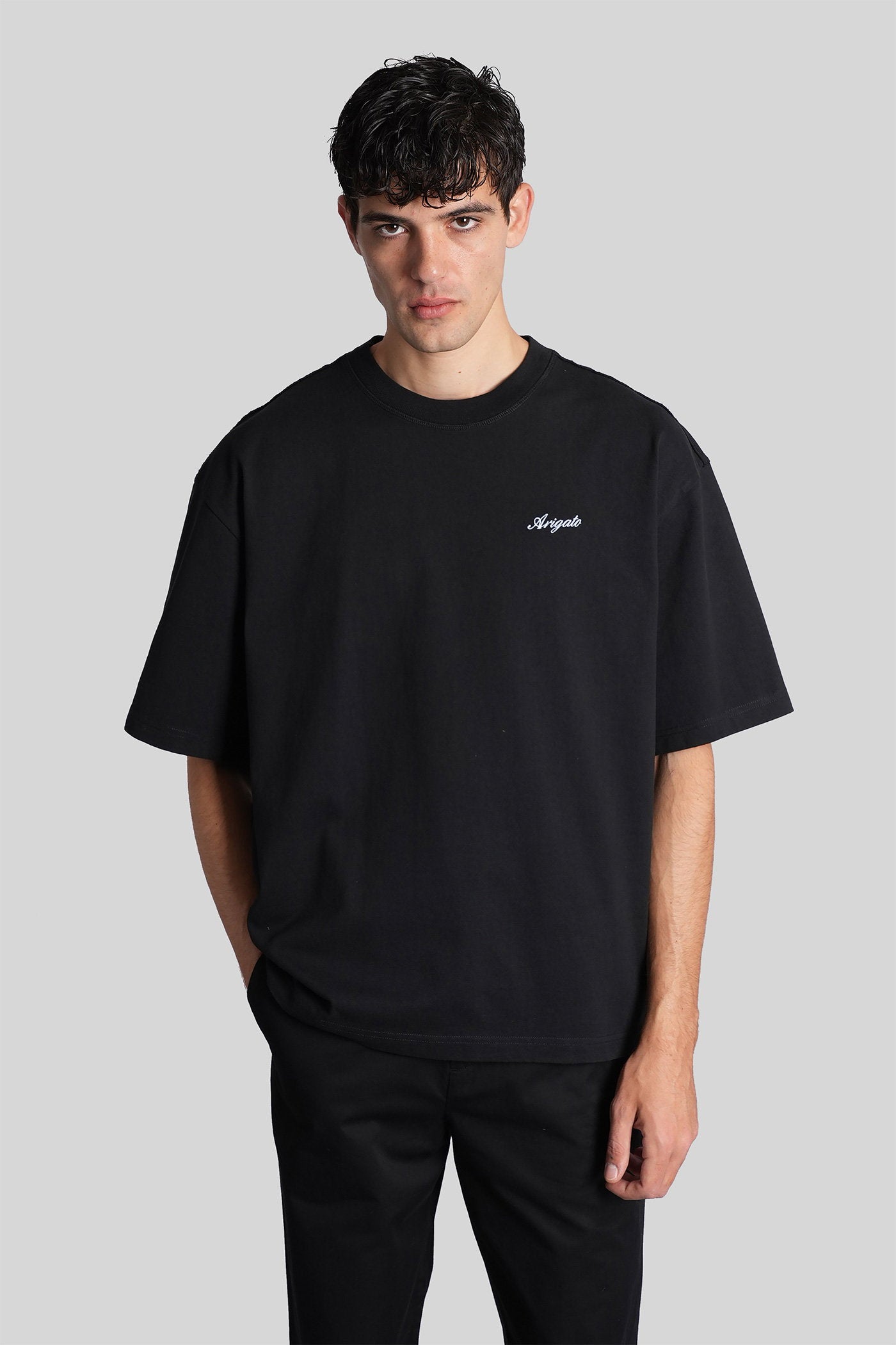 Honor T-Shirt in black cotton Abbigliamento