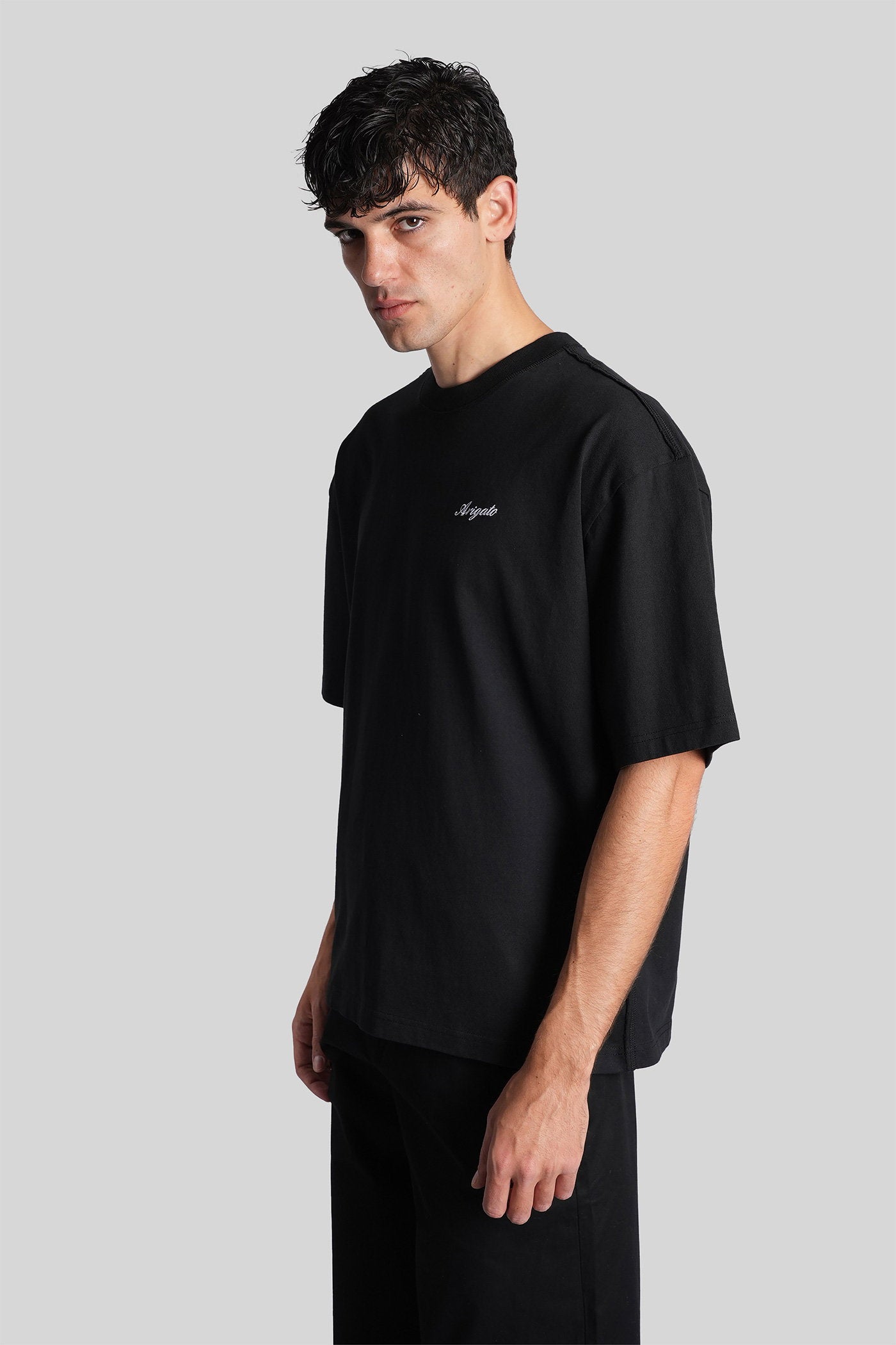 Honor T-Shirt in black cotton Abbigliamento