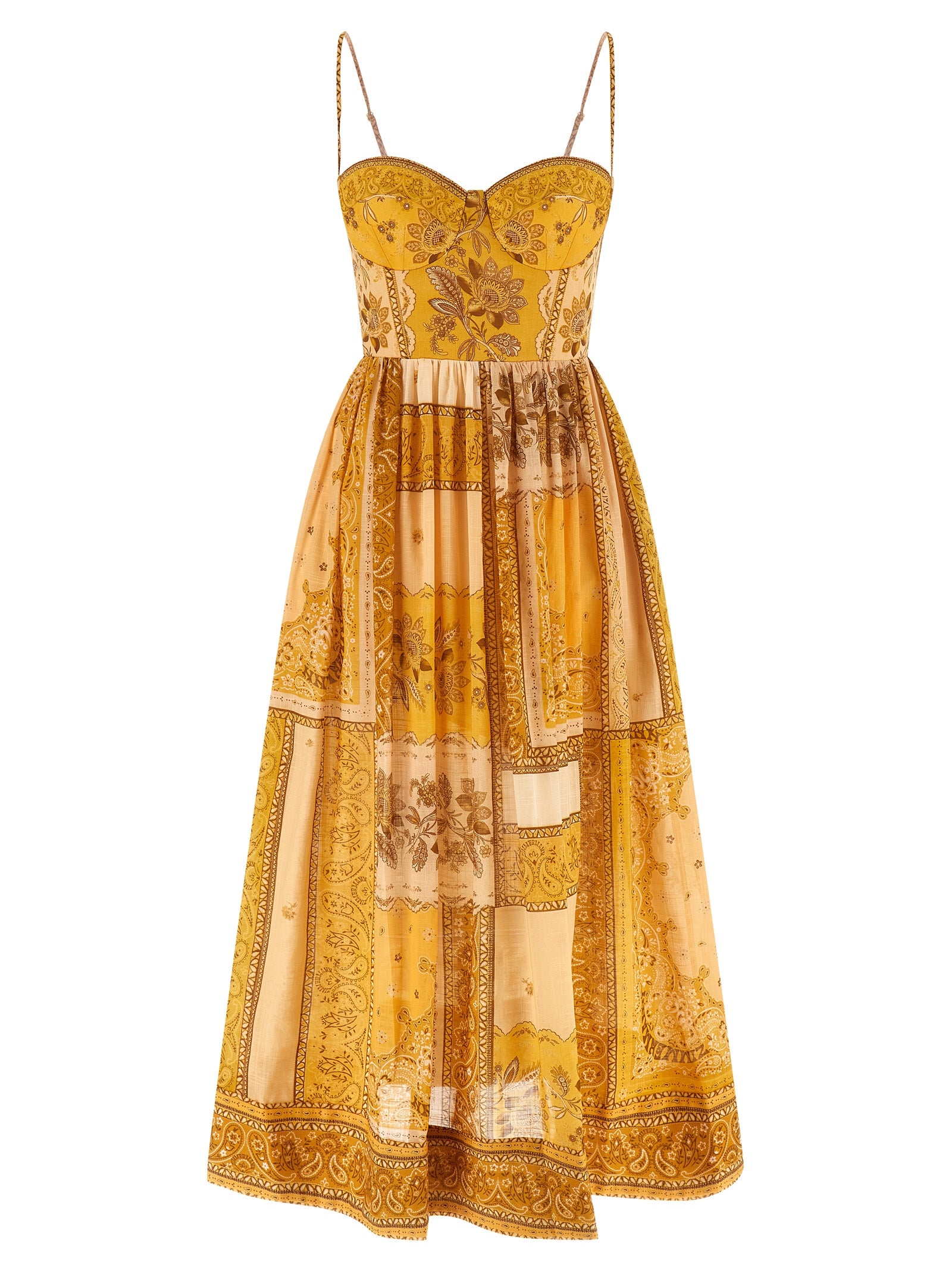 Lucky Corset dress Yellow Cotton