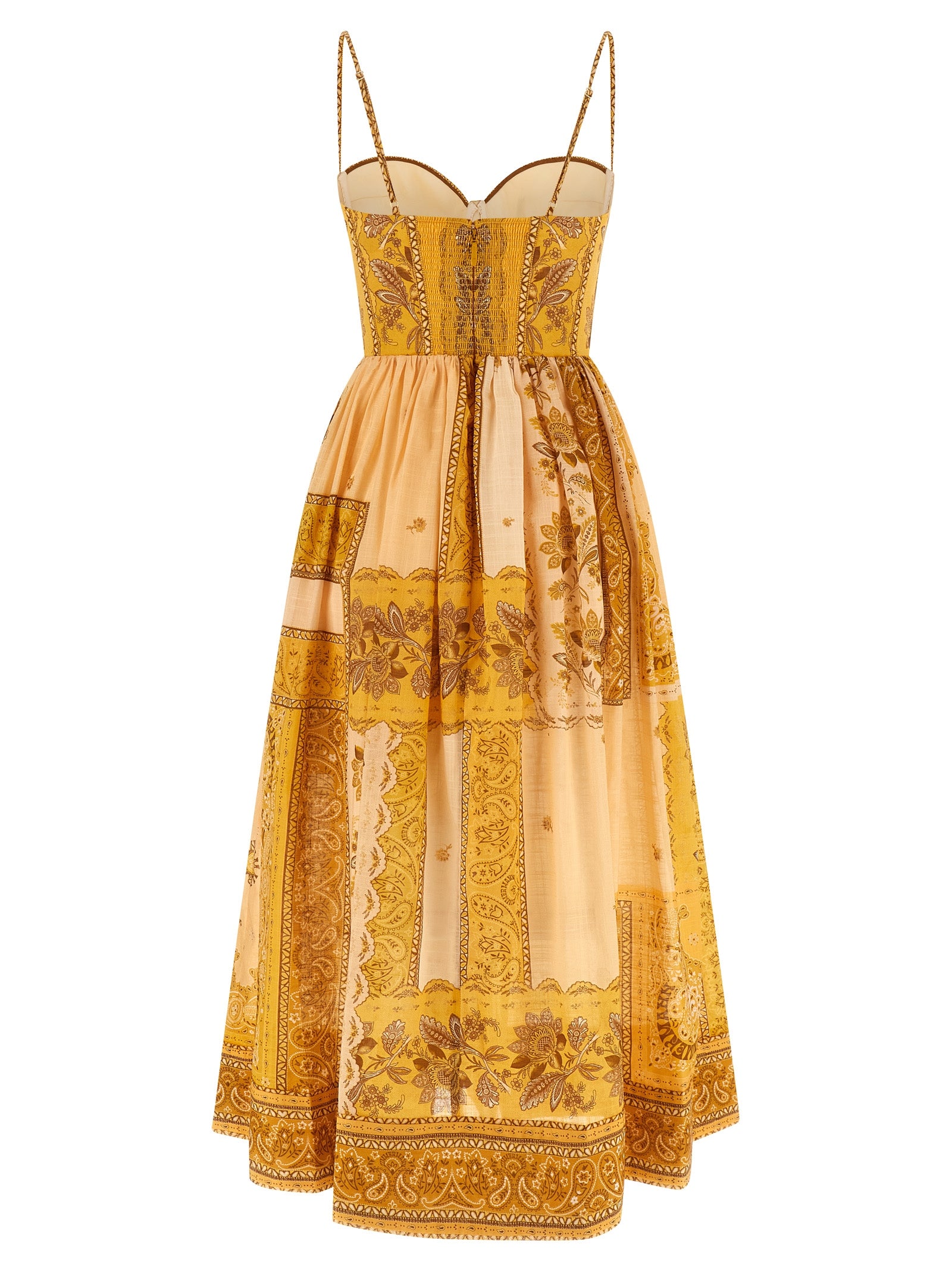 Lucky Corset dress Yellow Cotton