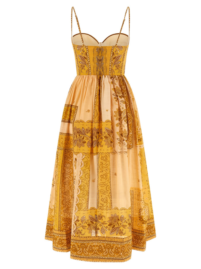 Lucky Corset dress Yellow Cotton