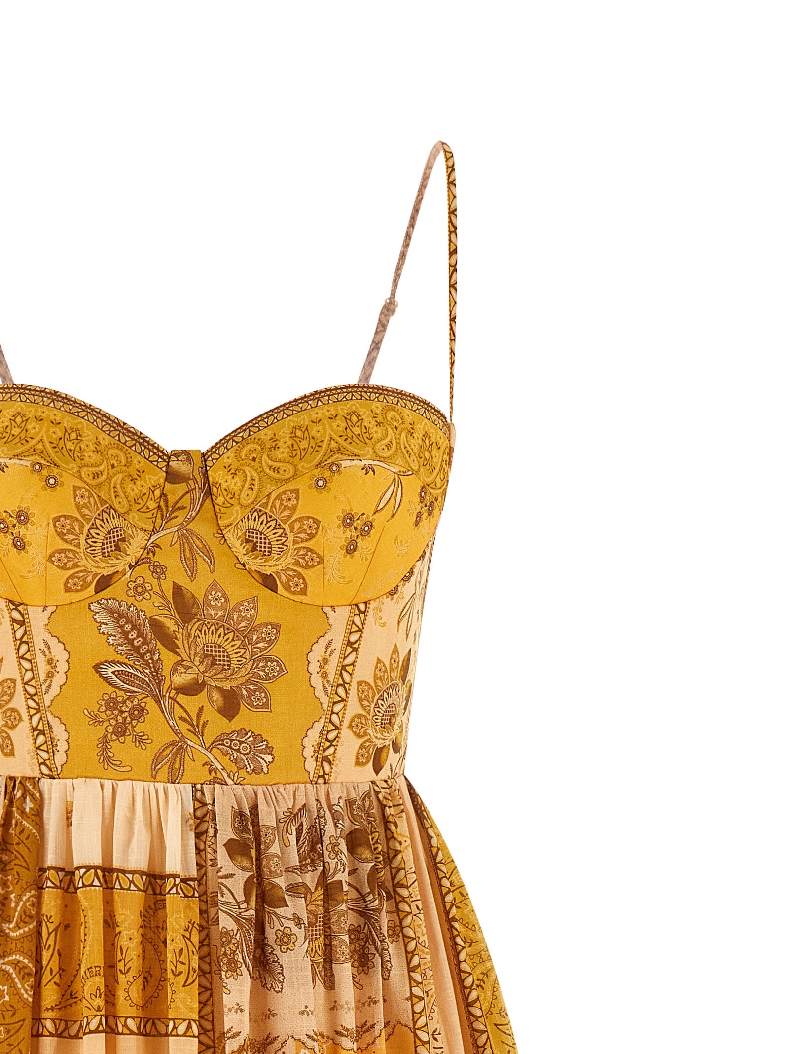 Lucky Corset dress Yellow Cotton