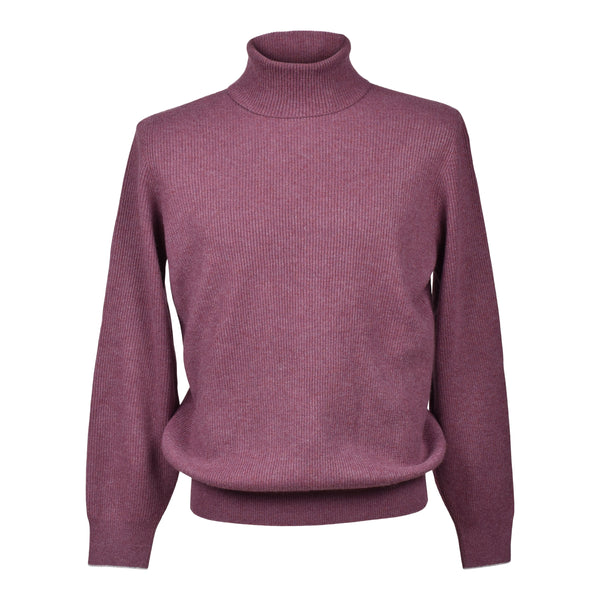 Brunello Cucinelli Mens Purple Cashmere Turtleneck Sweater One Color Clothing