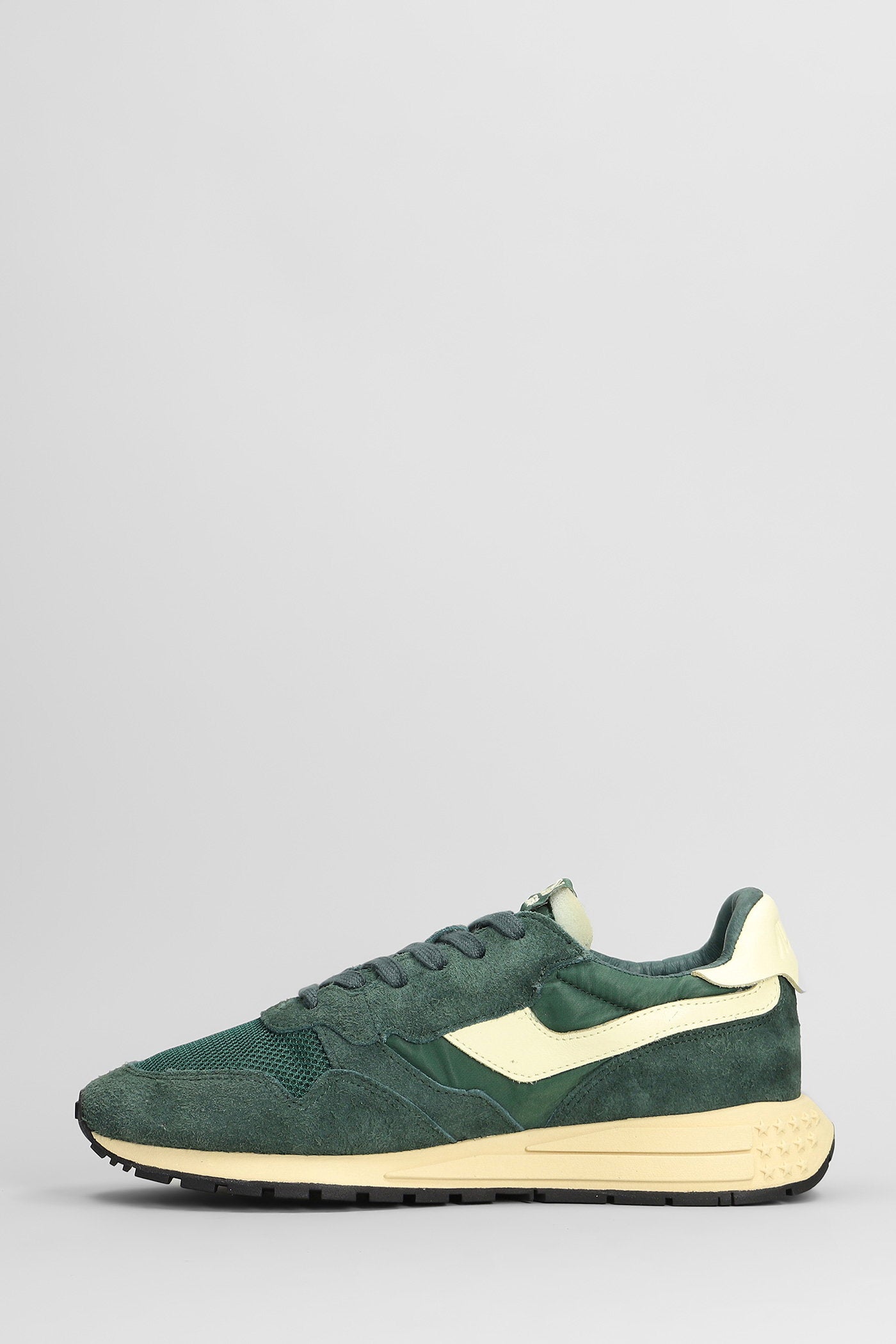 Reelwind Low Sneakers In Green Suede And Fabric Scarpe