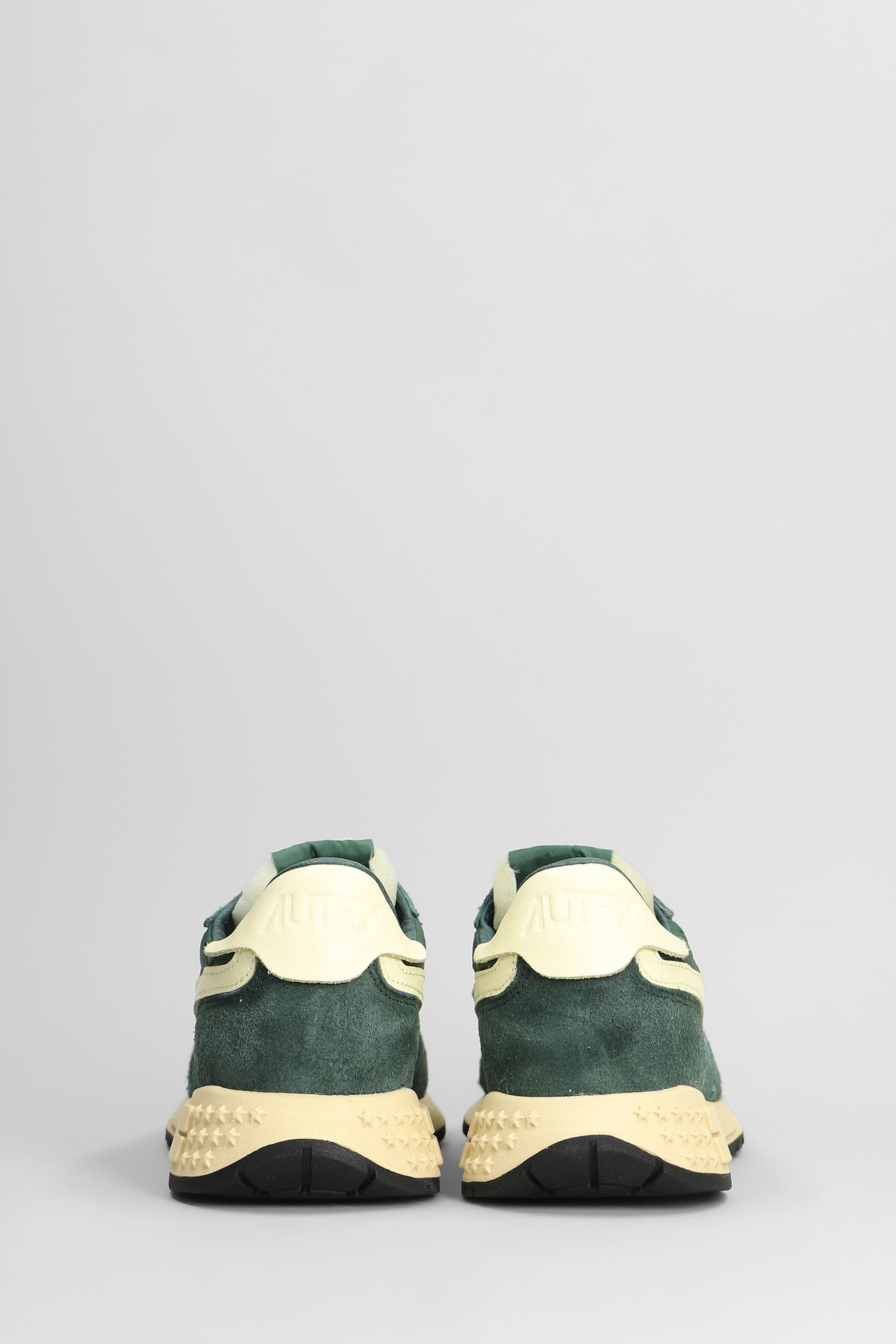 Reelwind Low Sneakers In Green Suede And Fabric Scarpe