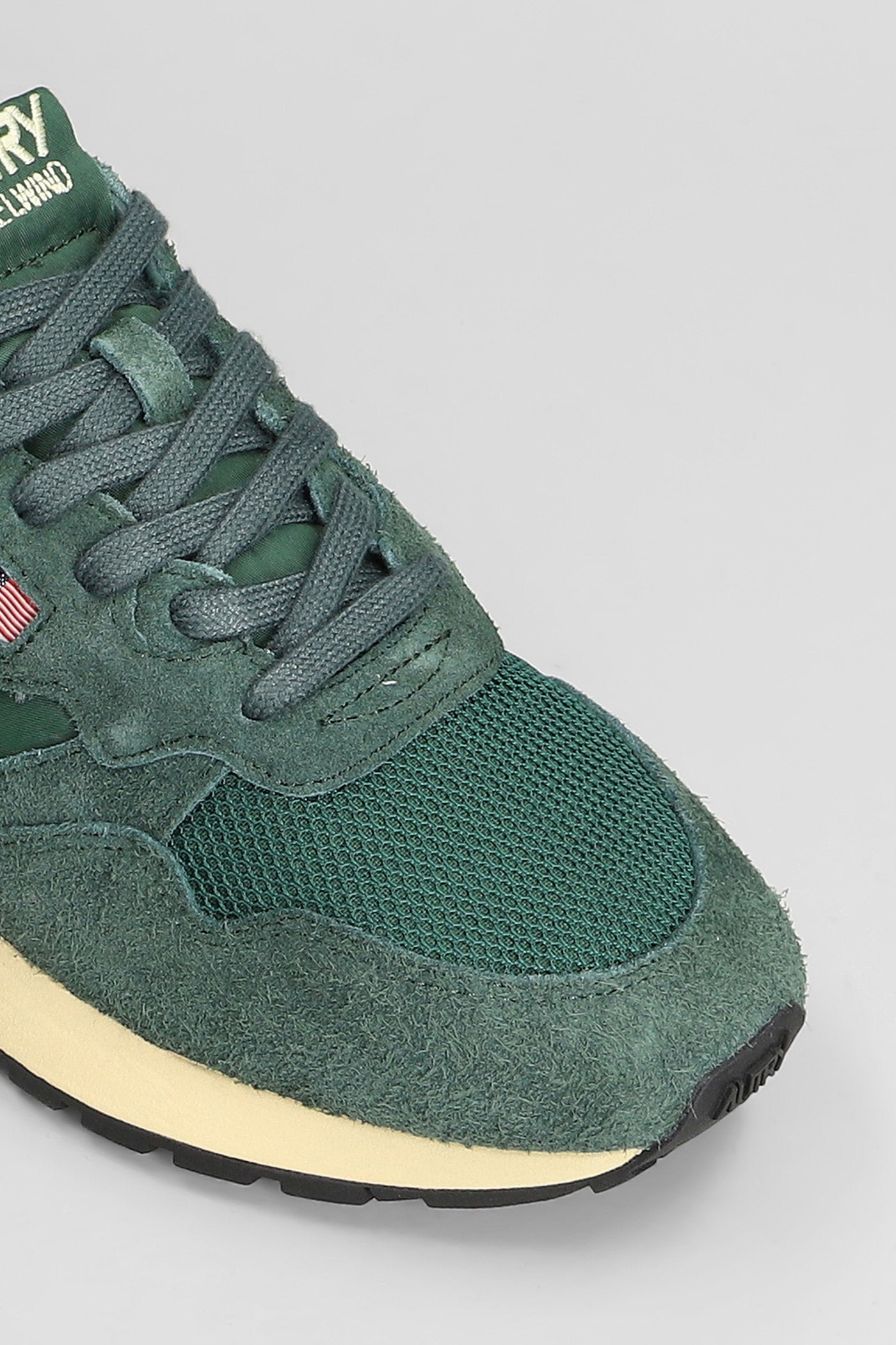 Reelwind Low Sneakers In Green Suede And Fabric Scarpe