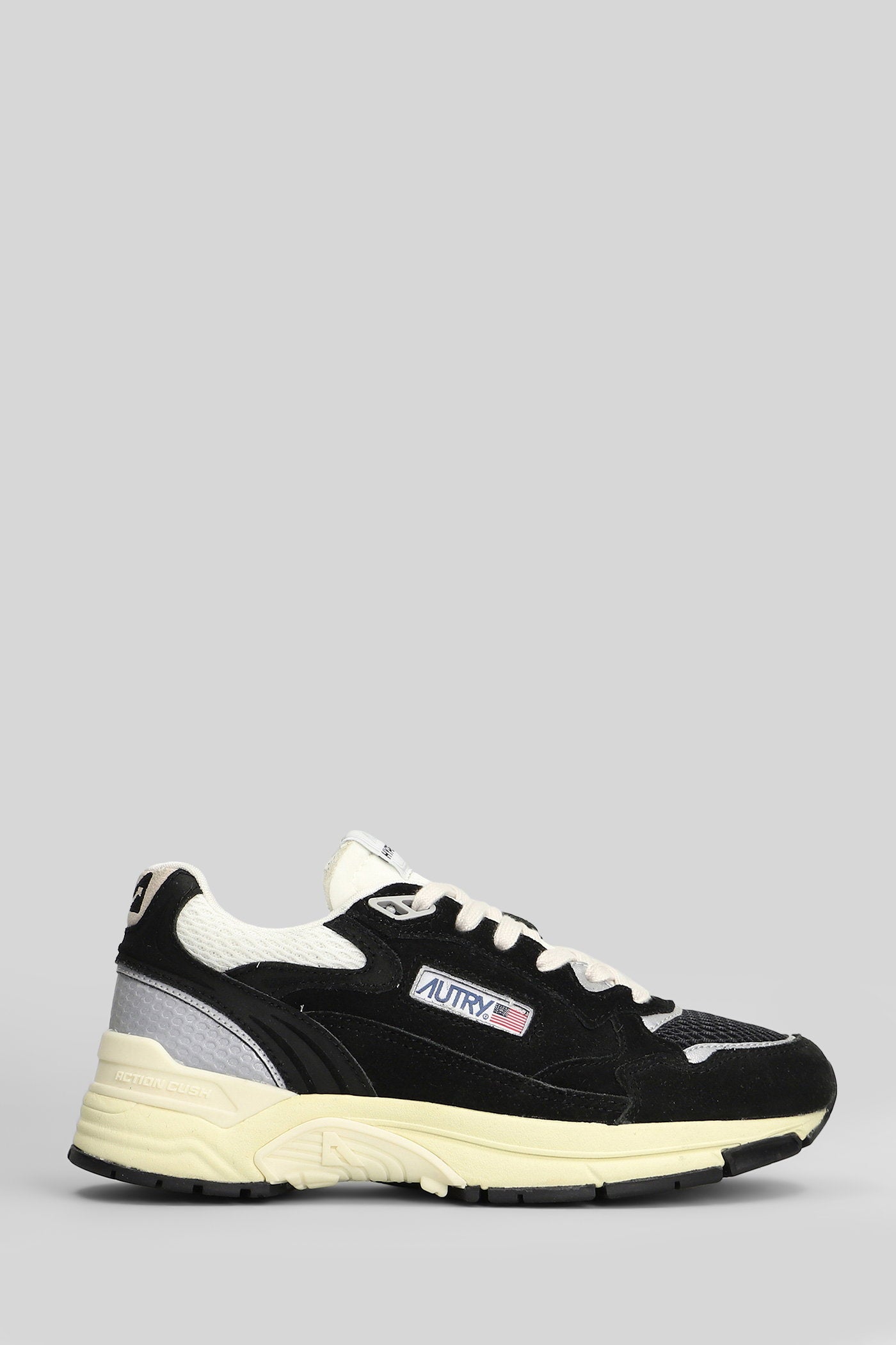 Hyperway Low Sneakers in black Suede and fabric Scarpe