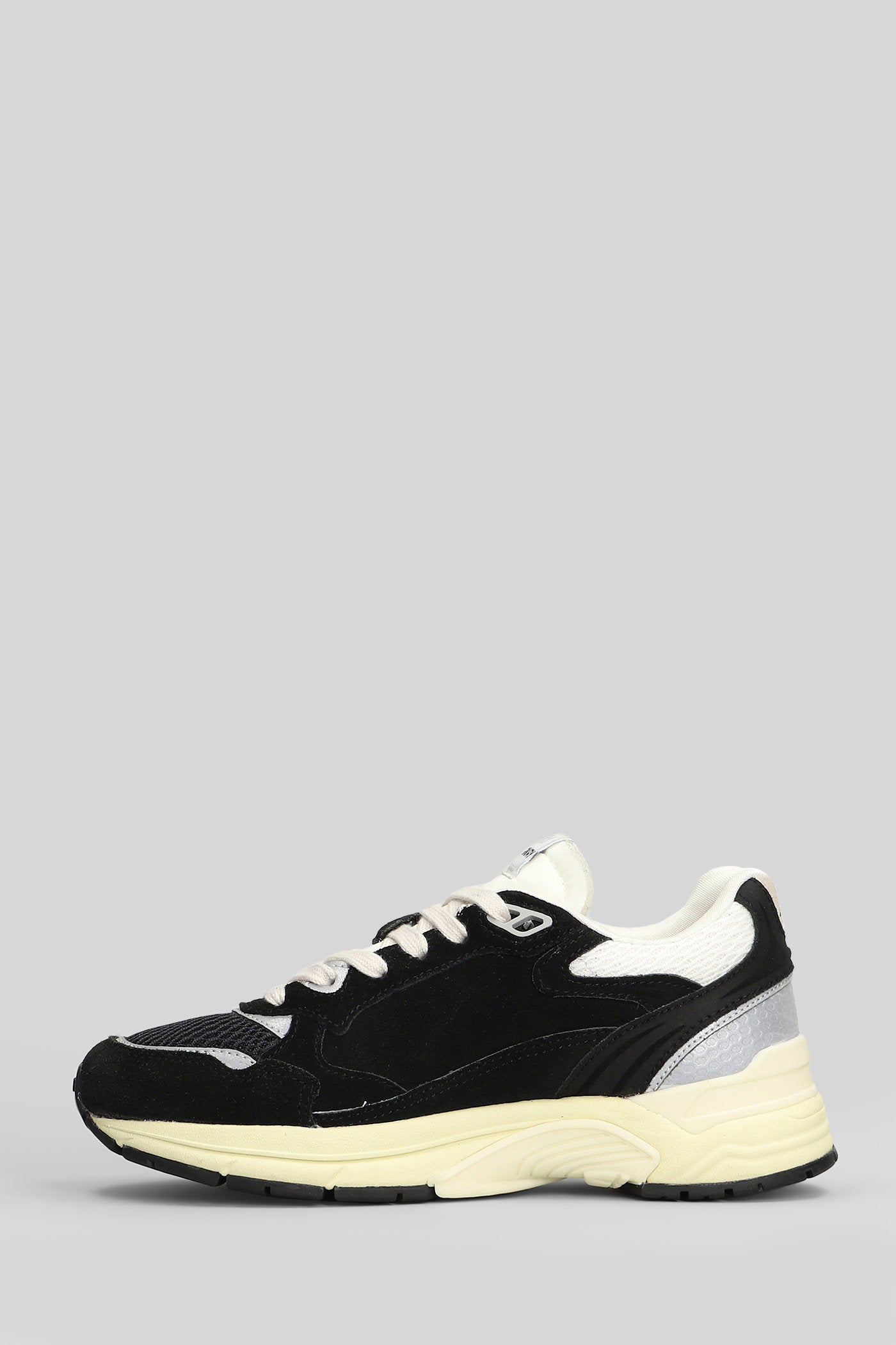 Hyperway Low Sneakers in black Suede and fabric Scarpe