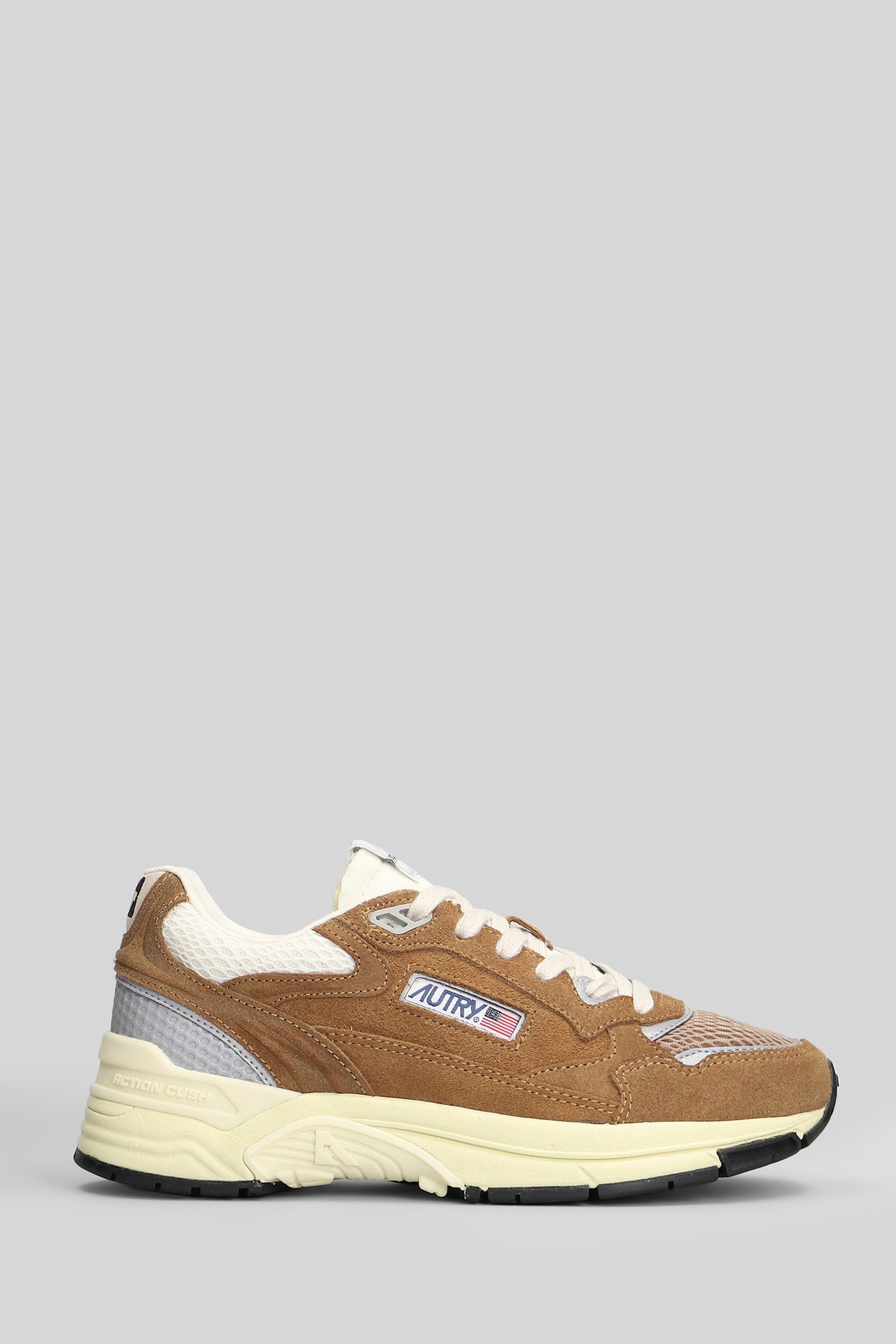 Hyperway Low Sneakers in leather color Suede and fabric Scarpe
