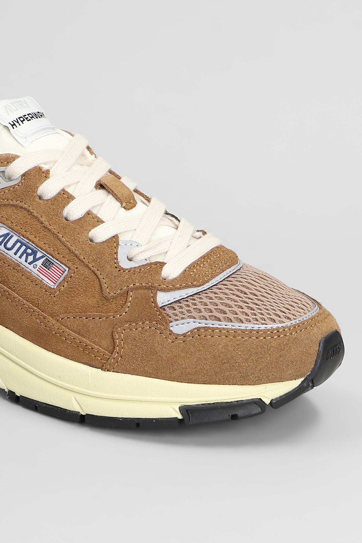 Hyperway Low Sneakers in leather color Suede and fabric Scarpe