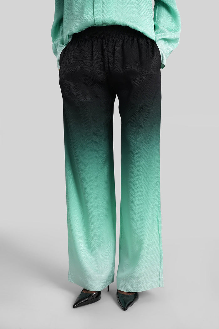 Pants in black silk Abbigliamento