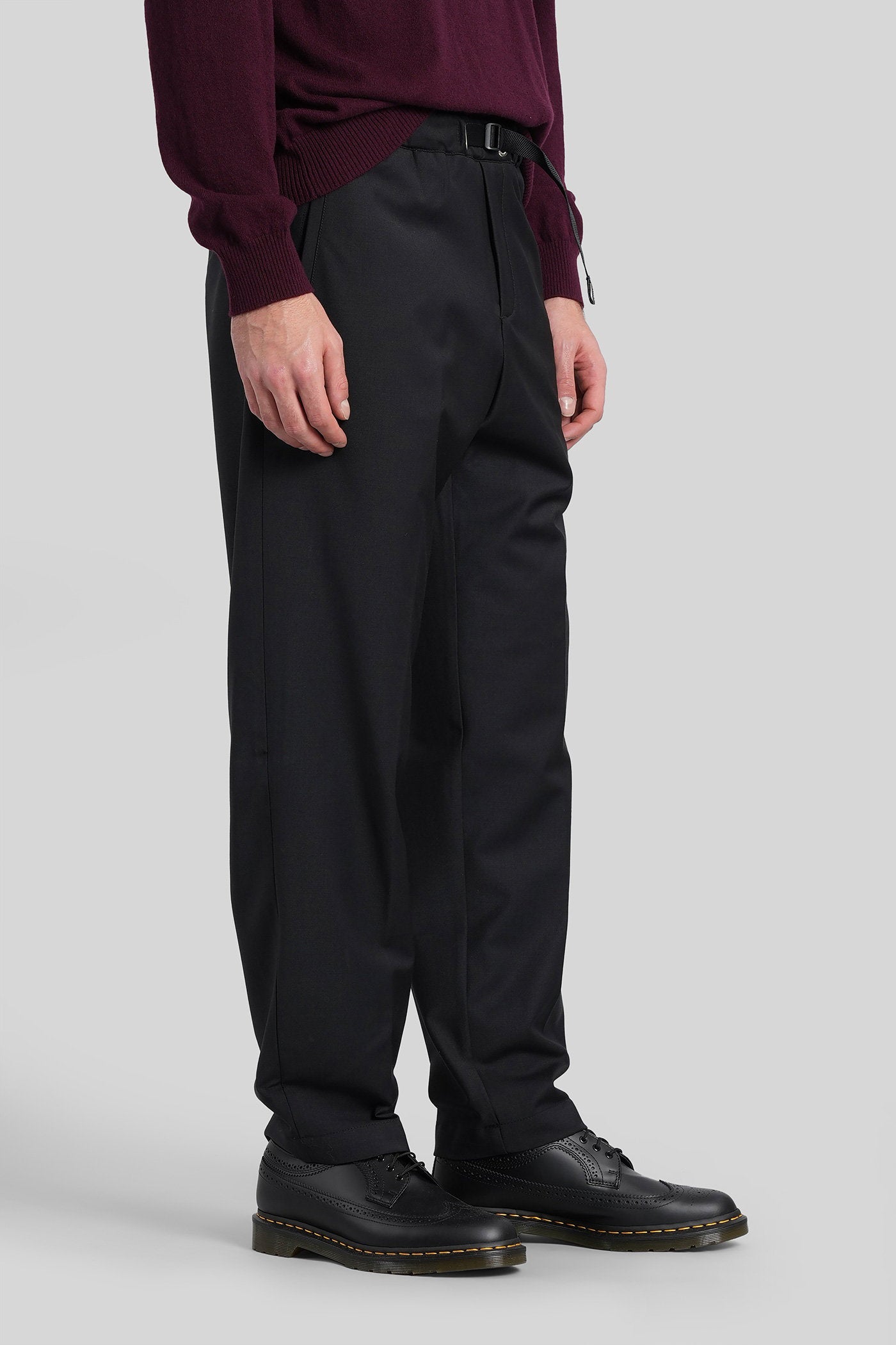 Pants in black wool Abbigliamento