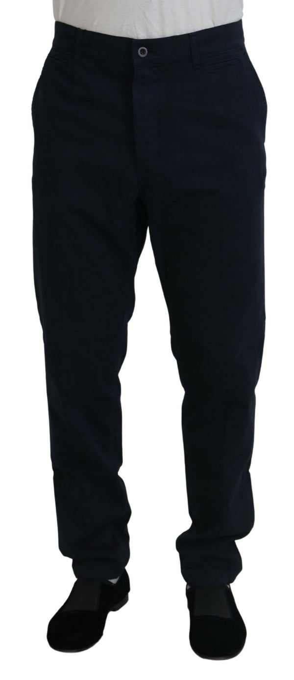 Dolce & Gabbana 100% Cotton trousers in navy