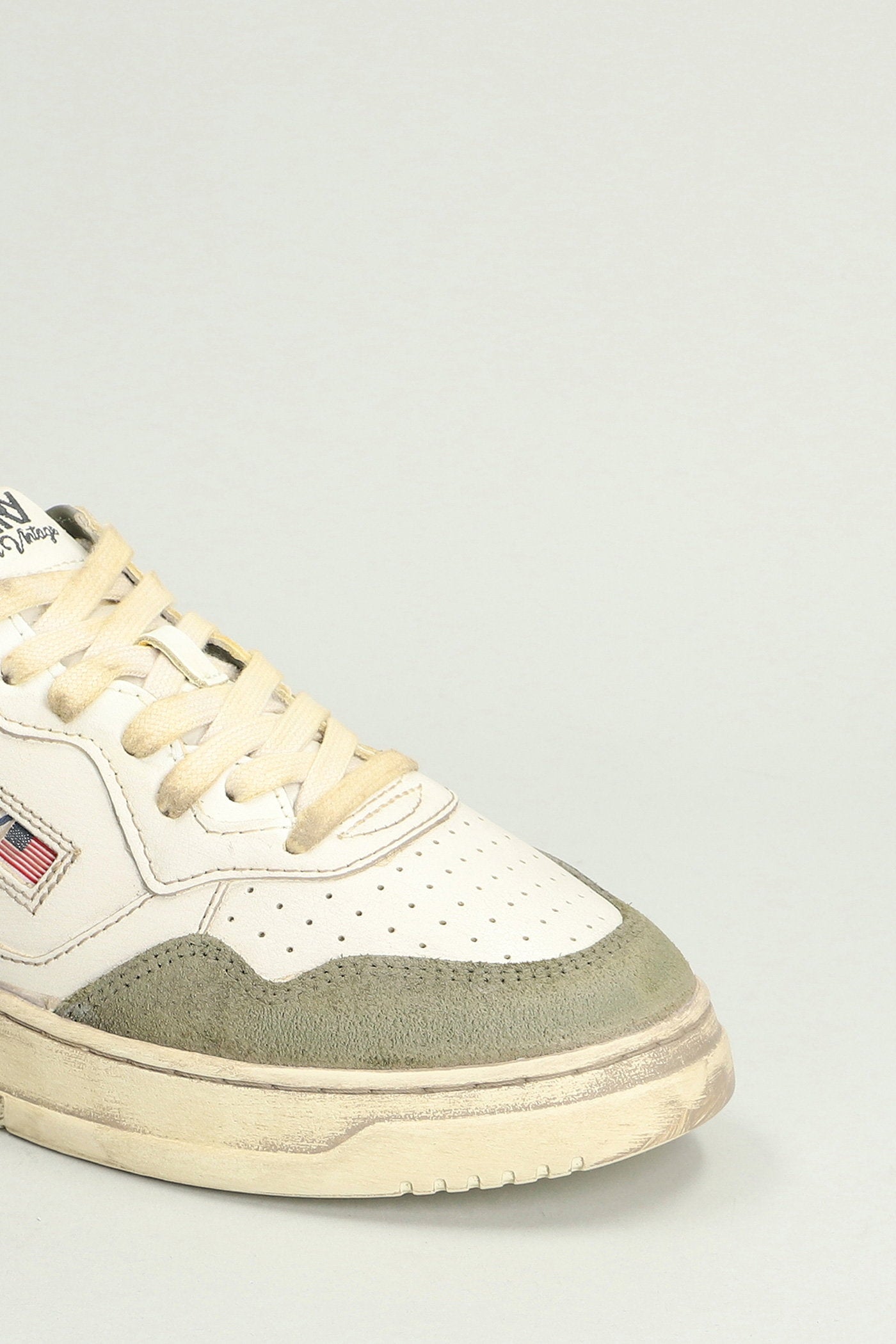Sup Vint Low Sneakers in green suede and leather Scarpe