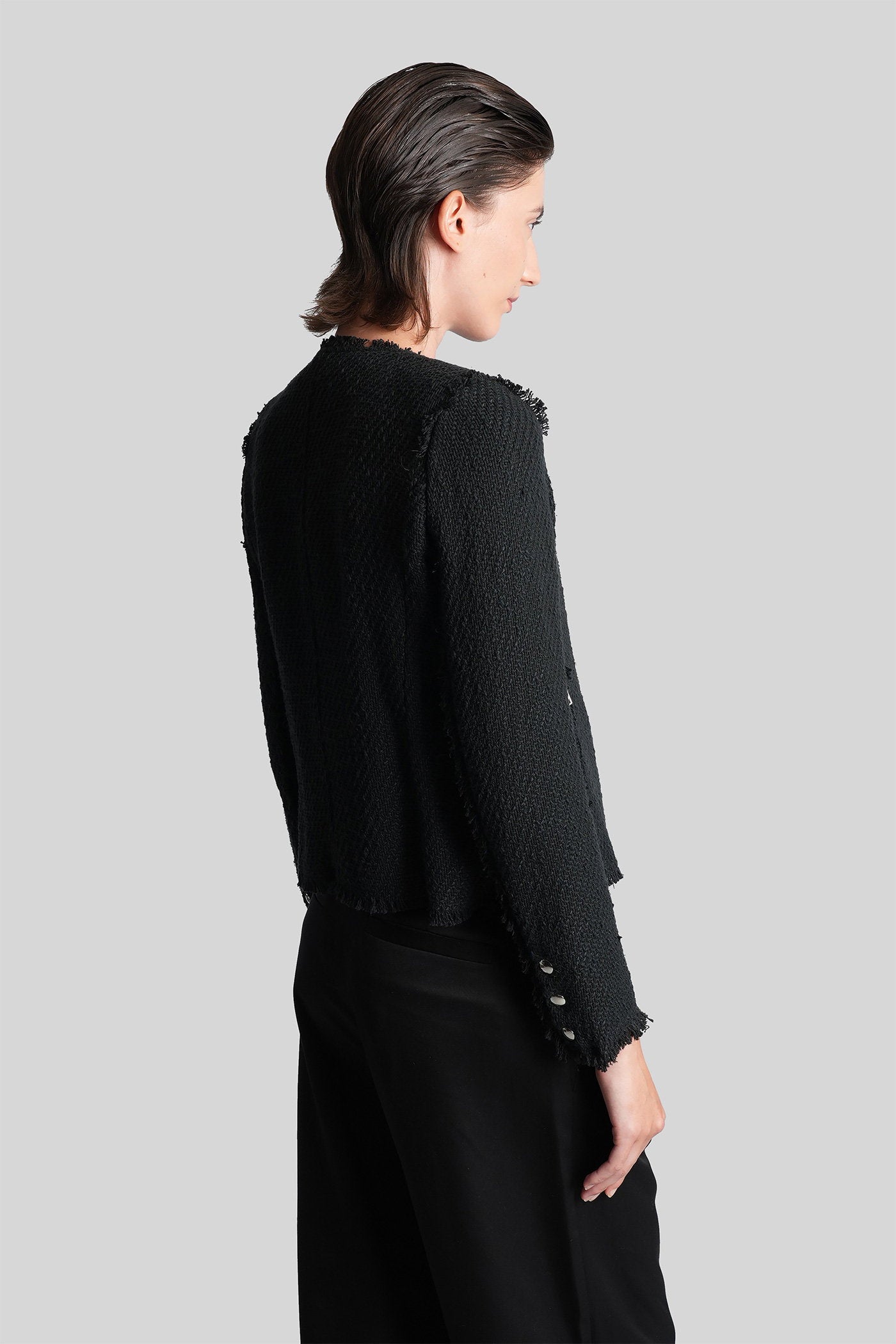 Agnette Casual jacket in black cotton Abbigliamento