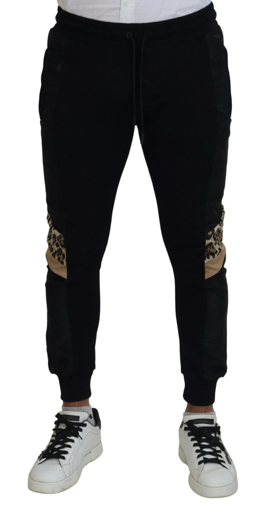 Dolce & Gabbana 44% Polyester joggers in black