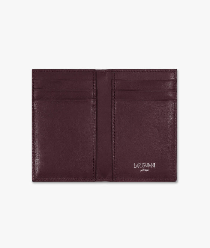 Vertical Alligator Card Holder Pesos Darkred Credit And Business