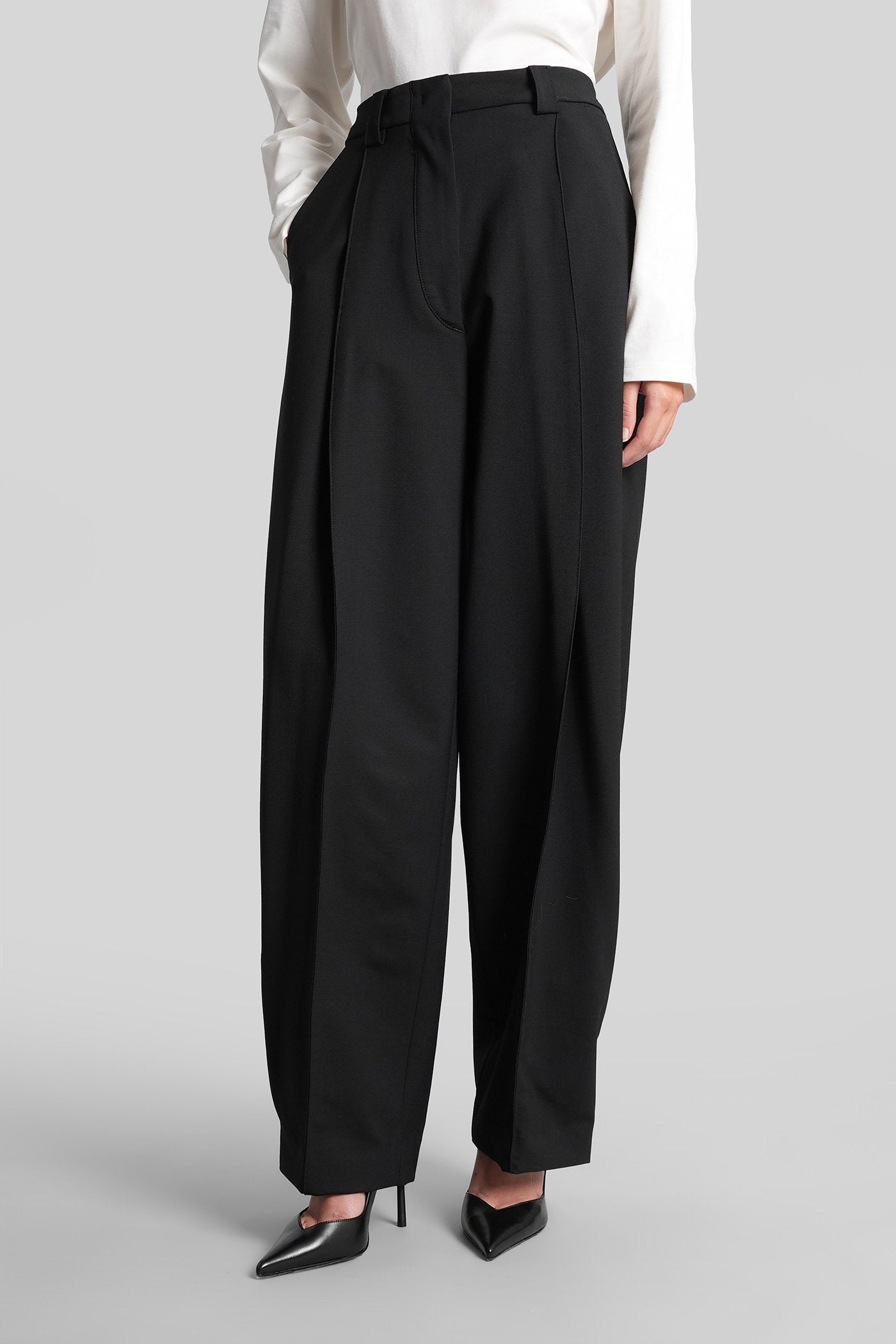 Cara 3116 Pants In Black Polyester Abbigliamento