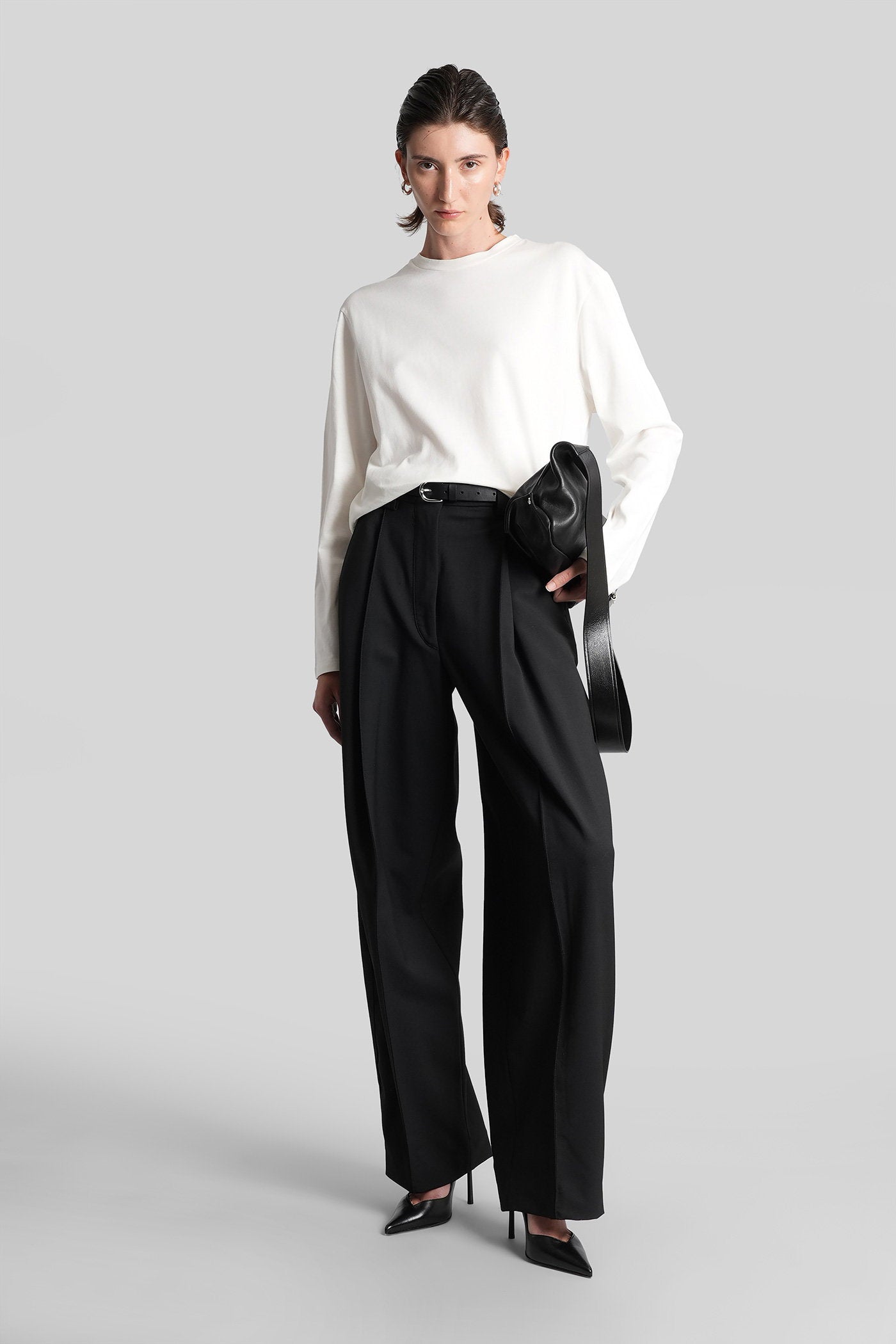Cara 3116 Pants In Black Polyester Abbigliamento